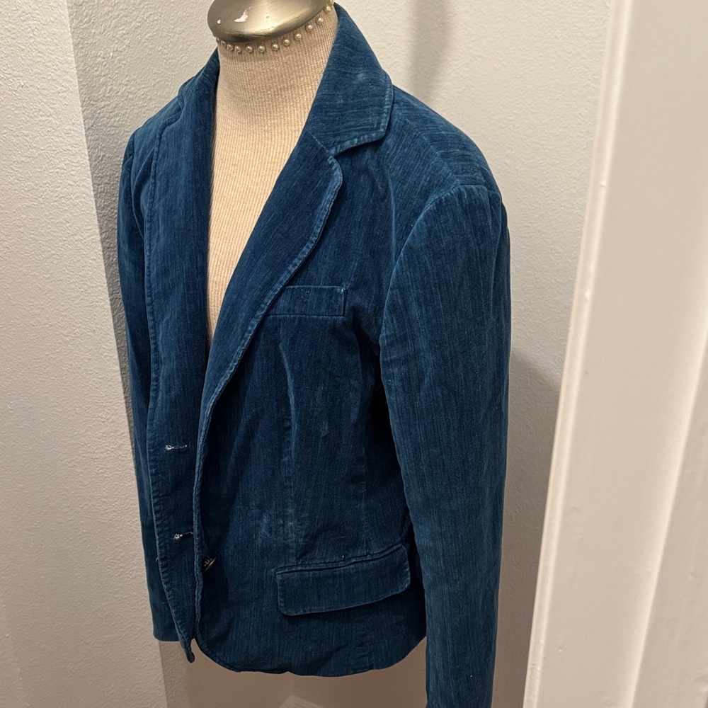 QMack Women's Blue Corduroy Jacket